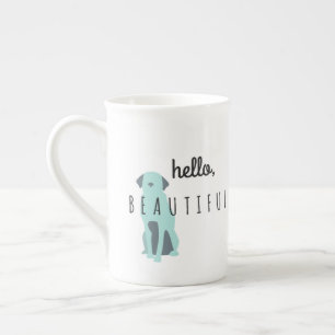 KoffieMok - Hallo, mooi - voor haar Porselein Kop