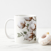 Koffiemok Katoen Botanica Neutrale Print