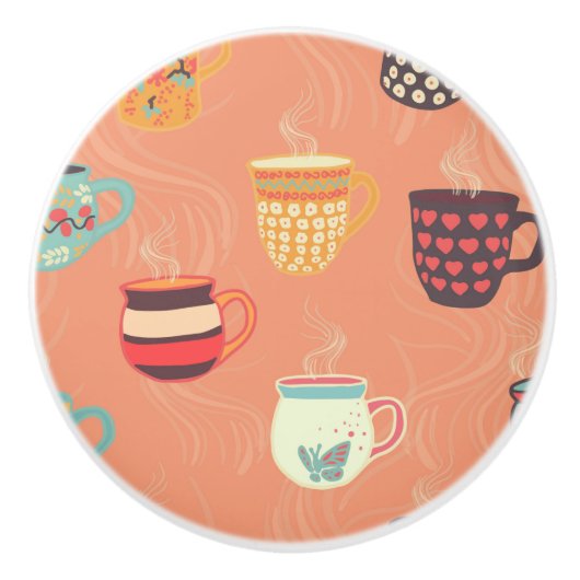 koffiemok keramische knop (Voorkant)