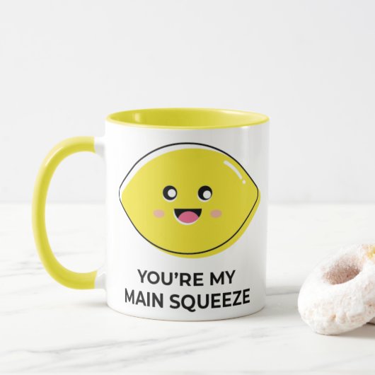 KoffieMok | Kute Design Lemon Squeeze | Tea Cup Mok (Met donut)