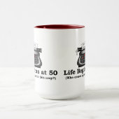 Koffiemok Leven Begint Op 50 Mok (Midden)
