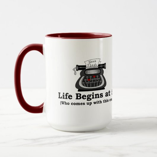 Koffiemok Leven Begint Op 50 Mok (Links)