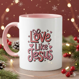 Koffiemok Love Like Jesus Christelijk 330 ml Mok