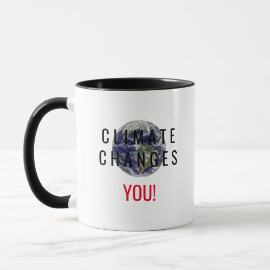 Koffiemok met bericht over klimaatverandering mok (Links)