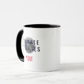 Koffiemok met bericht over klimaatverandering mok (Voorkant links)