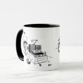 KoffieMok met een mobiele DJ Mok (Voorkant links)