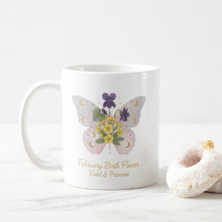 Koffiemok met geboortebloem februari