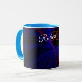 Koffiemok met geometrisch ontwerp en geaccentueerd mok