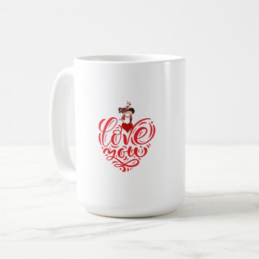 Koffiemok met hart (Voorkant links)