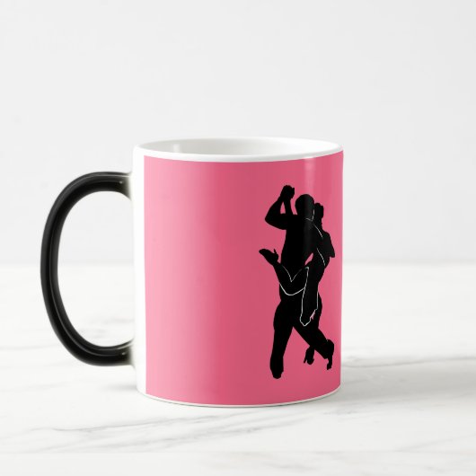 KoffieMok met Tango Dancer - Aangepaste kleuren Magische Mok (Links)