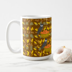 Koffiemok met Uil en Herfstpompoenen