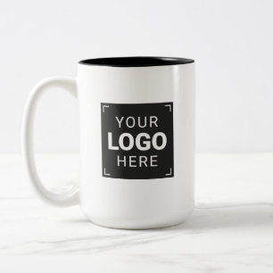 Koffiemok met uw logo tweekleurige koffiemok
