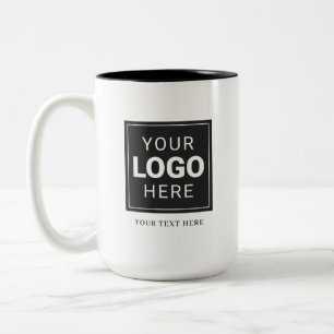 Koffiemok met uw logo tweekleurige koffiemok