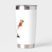 Koffiemok met vleugels als adelaars geïsoleerde drinkbeker (Links)