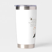 Koffiemok met vleugels als adelaars geïsoleerde drinkbeker (Rechts)