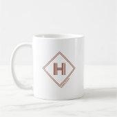 Koffiemok | Modern Geometrisch Initiaal Monogram (Links)