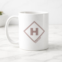 Koffiemok | Modern Geometrisch Initiaal Monogram