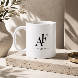 Koffiemok | Op maat gemaakte huwelijksmonogramcade