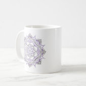 Koffiemok Origineel Mandala-ontwerp 2-zijdig Paars (Voorkant links)