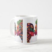 Koffiemok ter ere van de kunst van het quilten (Voorkant links)