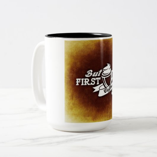 Koffiemok Tweekleurige Koffiemok (Voorkant links)