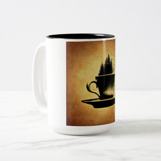 Koffiemok Tweekleurige Koffiemok (Voorkant links)