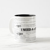 KoffieMok Tweekleurige Koffiemok (Voorkant links)