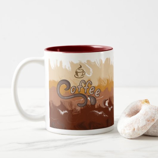 Koffiemok Tweekleurige Koffiemok (Met donut)