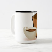 Koffiemok Tweekleurige Koffiemok (Voorkant links)