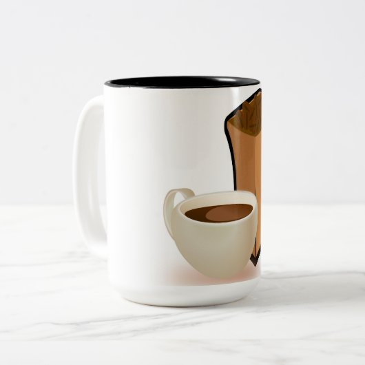 Koffiemok Tweekleurige Koffiemok (Voorkant links)