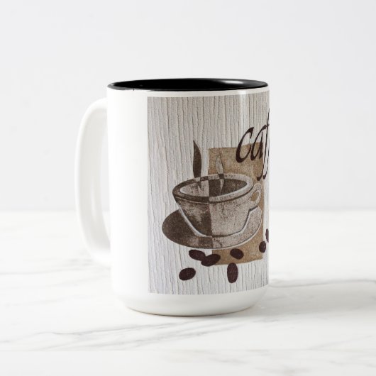 Koffiemok Tweekleurige Koffiemok (Voorkant links)