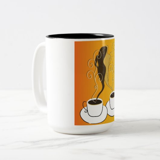 Koffiemok Tweekleurige Koffiemok (Voorkant links)