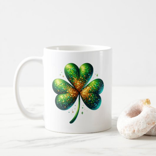 Koffiemok van Sint-Patrick (Met donut)