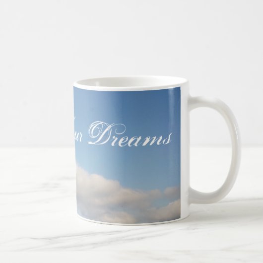 Koffiemok 'Volg je dromen' | Witte wolken (Rechts)