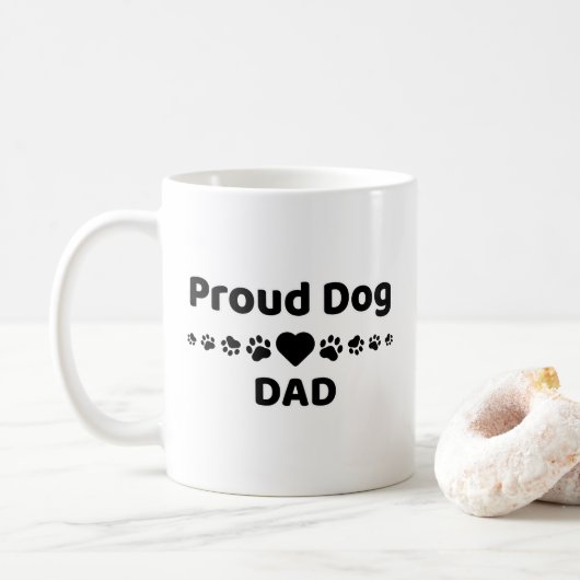 Koffiemok voor trotse honden vaders (Met donut)