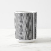 Koffiemok - Zwart en wit gemengd ontwerp patroon (Center)