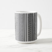 Koffiemok - Zwart en wit gemengd ontwerp patroon (Voorkant rechts)