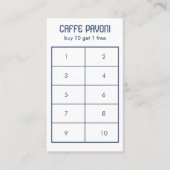 Koffiemokken Patroon Roze Blauw Cafe Schattige 10 Klantenkaartje (Voorkant)