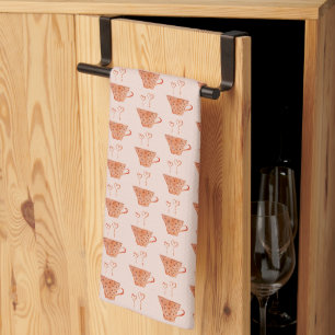 Koffiemokken Verliefd, Waterverf Oranje Blush Theedoek