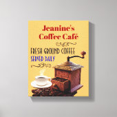 Koffiemolen Koffie Cafe 8"X10" Canvas Afdruk (Voorkant)