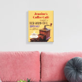 Koffiemolen Koffie Cafe 8"X10" Canvas Afdruk (Insitu (Woonkamer))