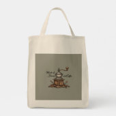 koffiemolen ontwerp Canvas tas (Achterkant)