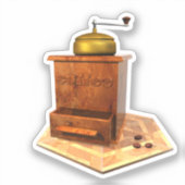 koffiemolen sticker (Voorkant)
