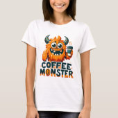Koffiemonster - Grappige ochtendstemming T-shirt (Voorkant)