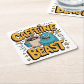 Koffiemonster Kartonnen Onderzetters (Schuin)