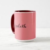 Koffiemugs Voeg uw getypte naam handgeschreven toe Mok (Voorkant links)