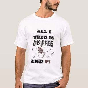 Koffiemuziek en Pi Wiskunde Enthousiasteling T-shirt