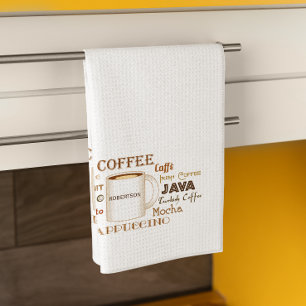 Koffienamen Gepersonaliseerde Keuken Handdoek