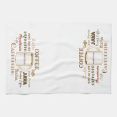 Koffienamen Gepersonaliseerde Keuken Handdoek (Horizontaal)