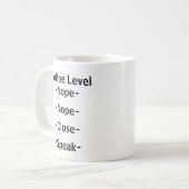 Koffieniveauwaarschuwing Koffiemok (Voorkant links)